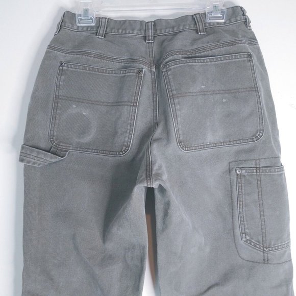 SOREL Grayish Olive Mens Carpenter Style Canvas Work/Outdoor Jeans SZ 32x30x11.5 - Picture 4 of 7